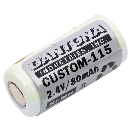 Dantona Dantona CUSTOM-115 2.4V & 80 mAh Nickel Metal Hydride Replacement Battery for GP-7AAAHR2A CUSTOM-115